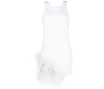 Minikleid mit Federbesatz