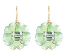 18kt Gelbgold-Hängeohrringe mit Diamanten