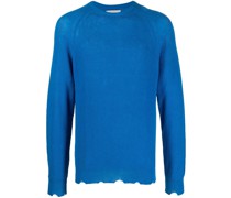 Gerippter Pullover im Distressed-Look