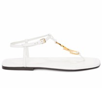 Flache Sandalen mit Logo