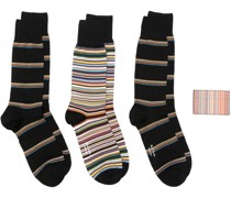 Artist Stripe Socken und Kartenetui (4er-Set)