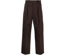 Bundfaltenhose mit geradem Bein