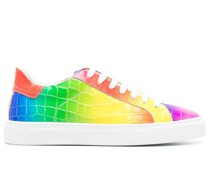 Sneakers mit Regenbogen-Print