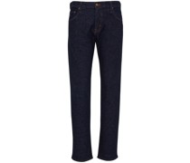Halbhohe Straight-Leg-Jeans