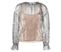 Bluse mit Pailletten