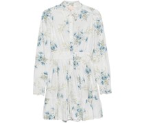 floral-print cotton mini dress