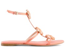 Sandalen mit Blumenapplikation