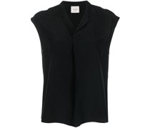 Ärmellose Seidenbluse