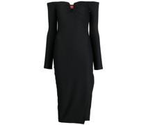 Schulterfreies Parke Midikleid