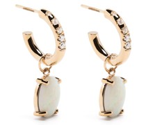 14kt Gelbgoldcreolen mit Diamanten