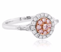 18kt Weißgoldring mit Diamanten