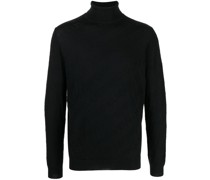 Intarsien-Pullover mit Logo