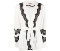 Cardigan mit Spitzeneinsatz