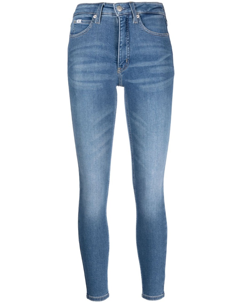 Calvin Klein Damen Halbhohe Cropped-Jeans
