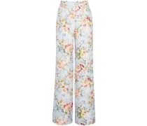Palazzohose mit Blumen-Print