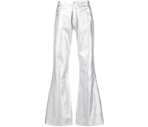 GALLERY DEPT. Bootcut-Hose im Metallic-Look