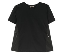 taffeta-panel cotton T-shirt