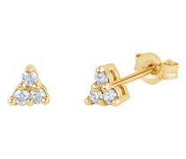 14kt Gelbgoldohrringe mit Diamanten