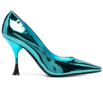 Pumps im Metallic-Look