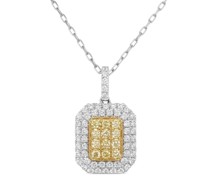 18kt Goldhalskette mit Diamanten