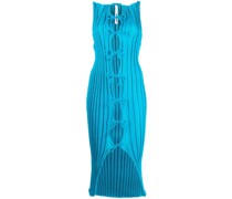 Geripptes Kleid mit Cut-Outs