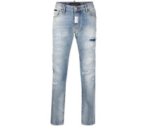 Premium Jeans mit Distressed-Detail