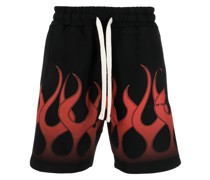 Shorts mit Flammen-Print