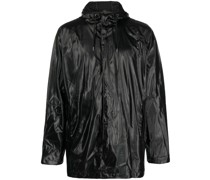 long-sleeve hooded rain jacket