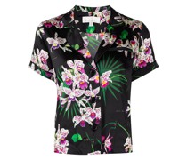 Pyjama-Oberteil mit Blumen-Print