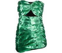 Gerafftes Kleid mit Cut-Out