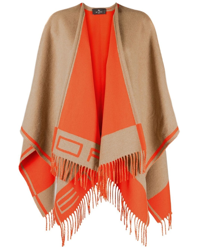 Etro Damen Cape mit Logo-Jacquard