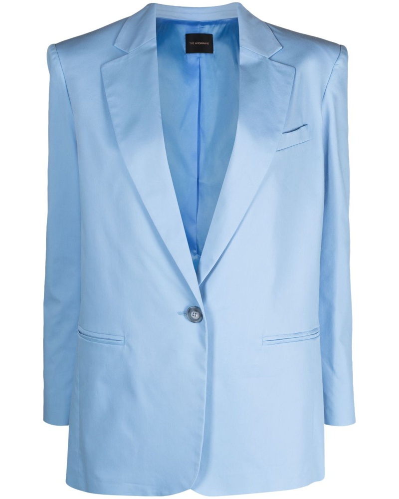 ANDAMANE Damen Einreihiger Oversized-Blazer