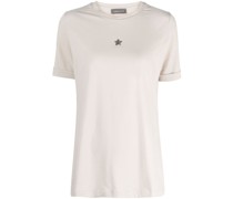 Verziertes T-Shirt mit Logo