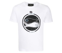 T-Shirt mit Fische-Print