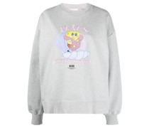 Sweatshirt mit Schwamm-Print