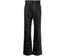 Gerade Hose aus Faux-Leder