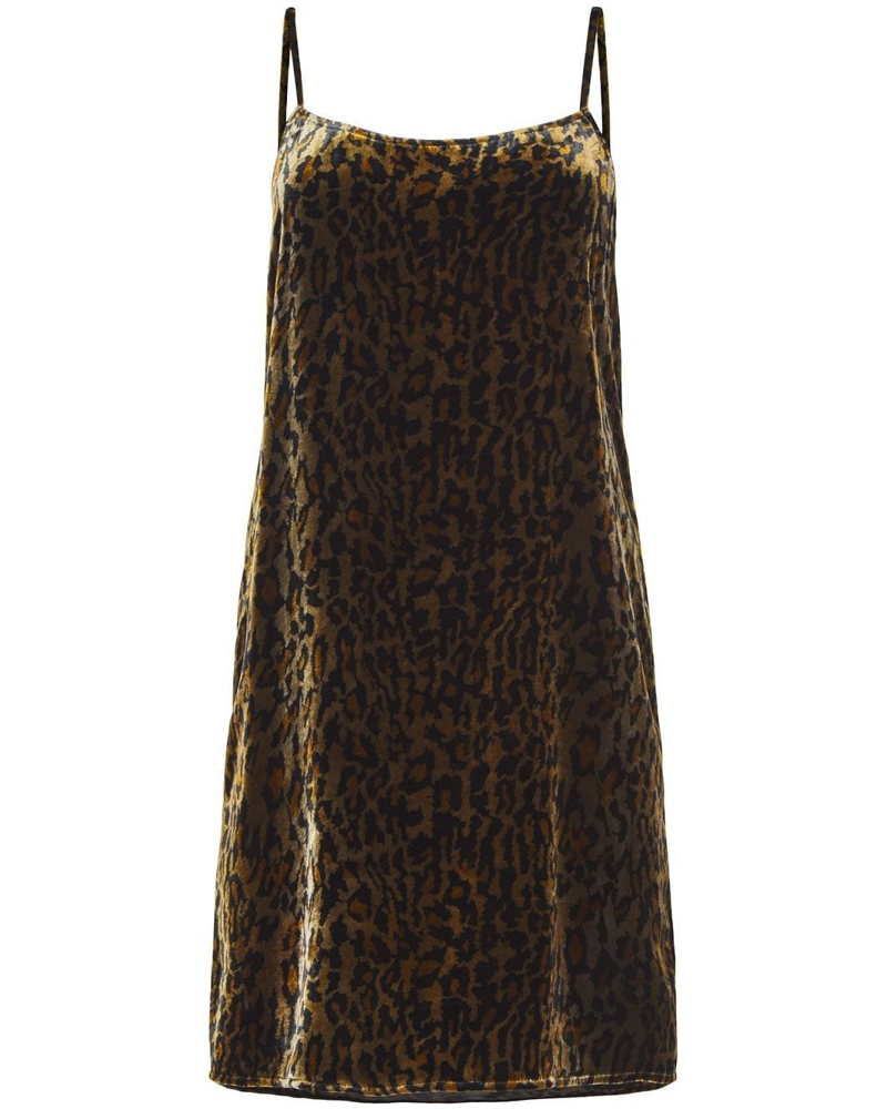 Equipment Damen Spaghettikleid mit Animal-Print