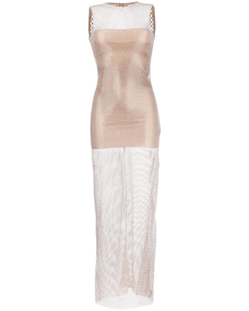 Giuseppe di Morabito Damen Maxikleid mit Netzborten