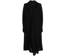 semi-sheer long cape coat
