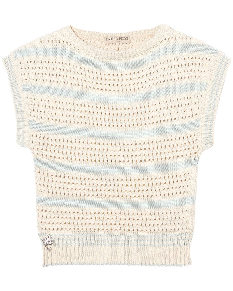 Emilio Pucci Damen Gestreifter Pullover
