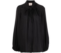Seidenbluse mit Falten