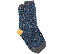 smiley-print heel socks