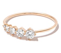 14kt Paris Flower Gelbgoldring mit Diamanten