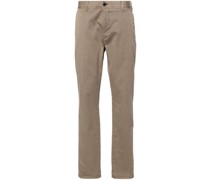 tapered-leg cotton chino trousers