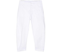 concealed-fastening cotton-blend trousers