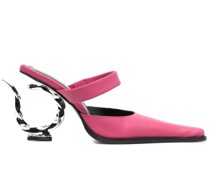 Mules aus Satin 105mm
