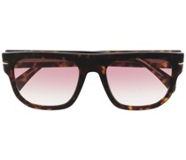 Eckige Sonnenbrille in Schildpattoptik