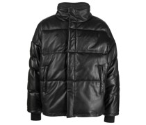 Gesteppte Lederjacke
