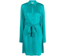 Hemdkleid mit Jacquard-Satins