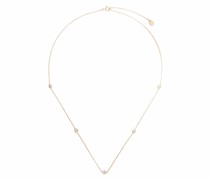 14kt Gelbgoldhalskette mit Diamanten